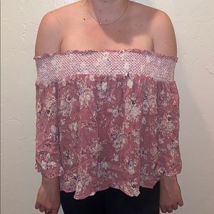 off the shoulder floral top